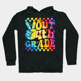 Peace Out 4Th Grade Tie Dye Graduation Last Day Of School Hoodie